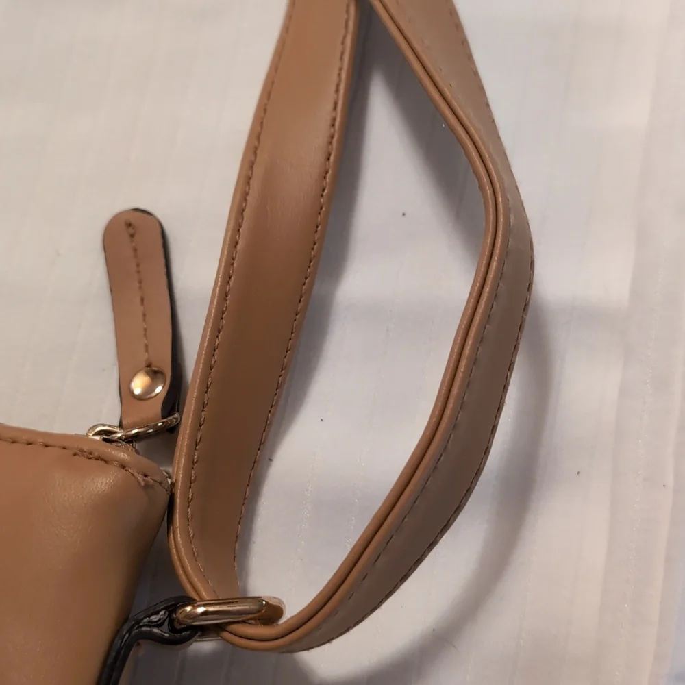 EUC Straw And Vegan Leather Crossbody Bag